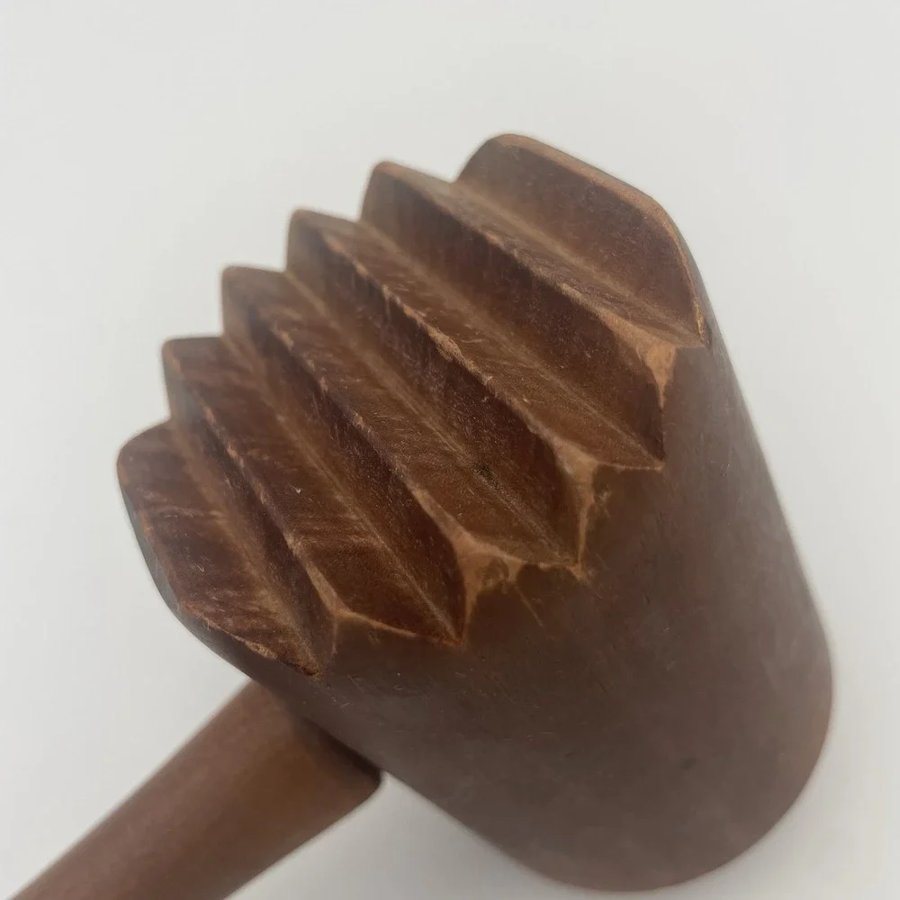 Vintage Wooden Kitchen Mallet Meat Tenderizer 10